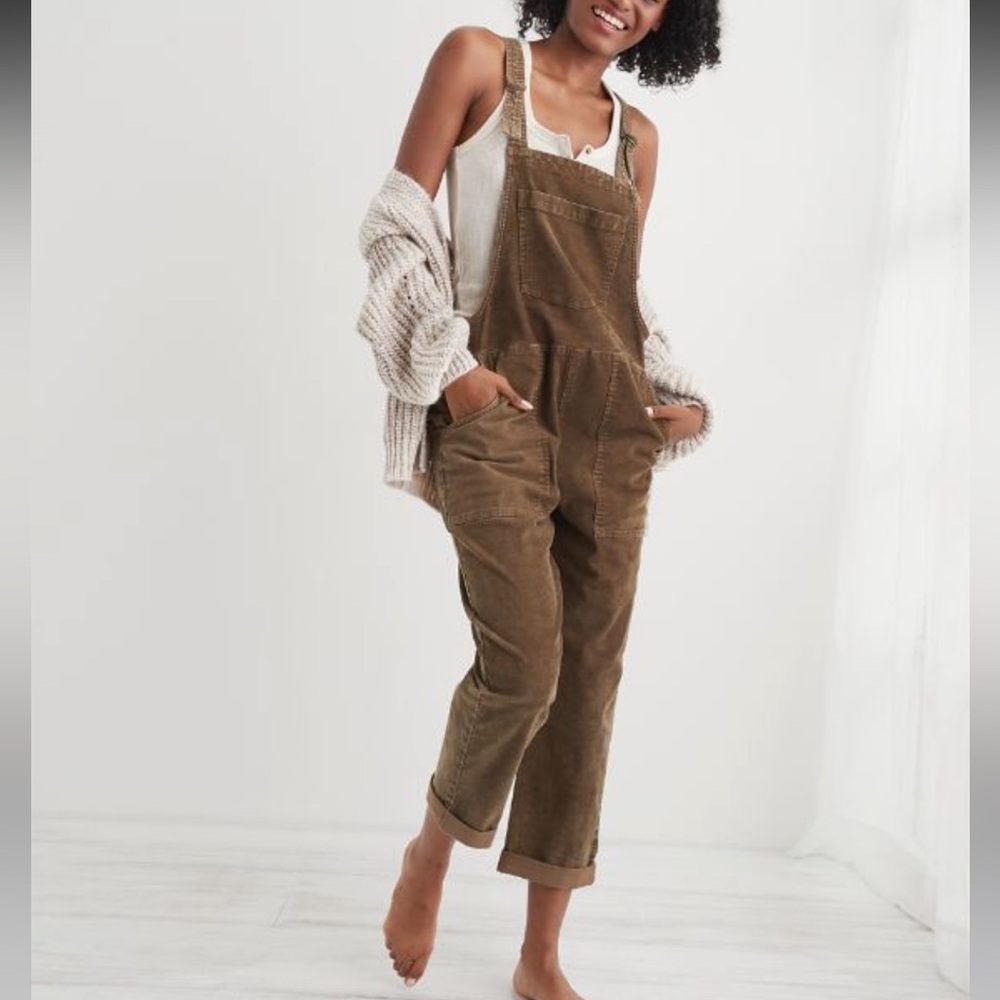 Aerie Werk and Play Corduroy Overalls